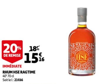 Rhum HSE Ragtime