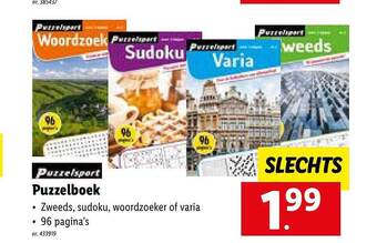 Lidl Puzzelboek aanbieding