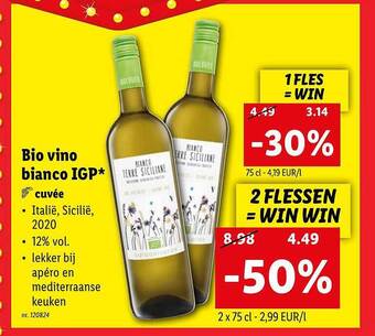 Lidl Bio Vino Bianco Igp aanbieding