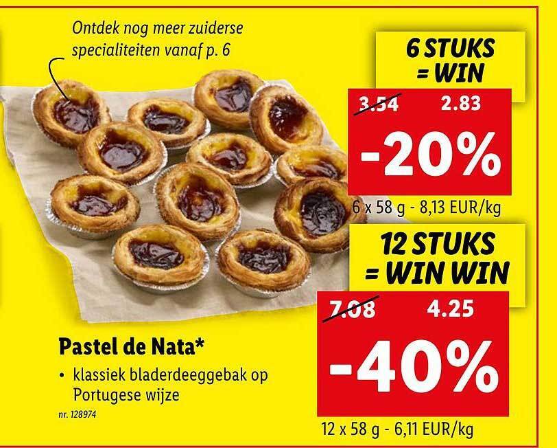 Pastel De Nata promotie bij Lidl