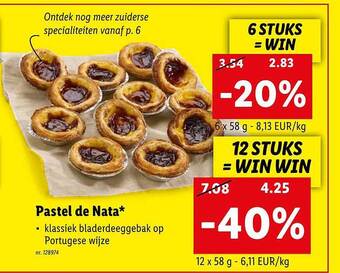 Lidl Pastel De Nata aanbieding