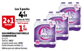 Auchan Eau Minerale Naturelle Courmayeur aanbieding