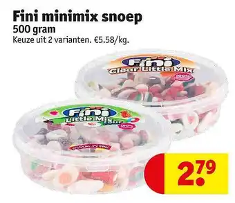 Kruidvat Fini Minimix Snoep aanbieding