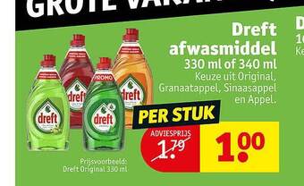 Kruidvat Dreft Afwasmiddel aanbieding