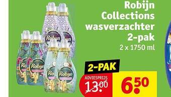 Kruidvat Robijn Collections Wasverzachter 2-pak aanbieding