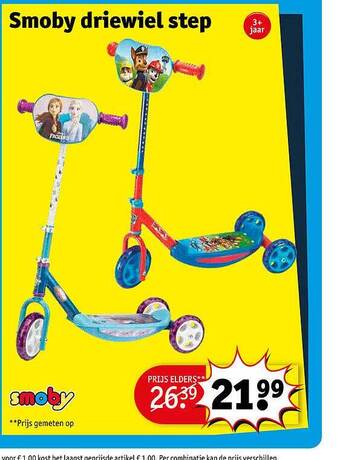 Kruidvat Smoby Driewiel Step aanbieding