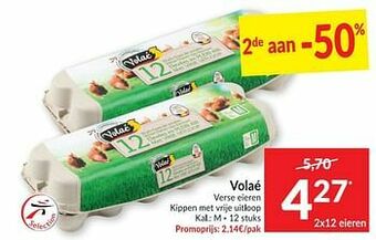 Intermarché Volaé verse eieren kippen met vrije uitloop aanbieding