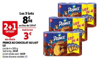 Auchan Prince Au Chocolat Au Lait Lu aanbieding