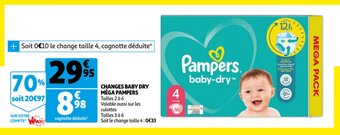 Auchan Changes Baby Dry Mega Pampers aanbieding