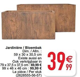 Cora Jardinière - bloembak aanbieding