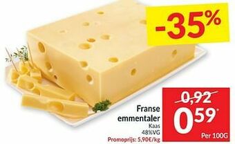 Intermarché Franse emmentaler kaas aanbieding