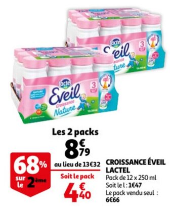 Auchan Croissance Eveil Lactel aanbieding