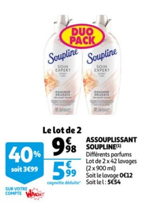Auchan Assouplissant Soupline aanbieding