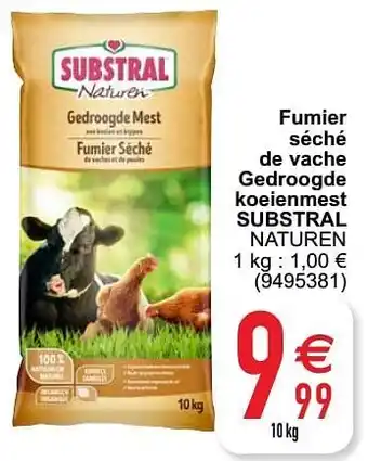 Cora Fumier séché de vache gedroogde koeienmest substral naturen 1kg aanbieding