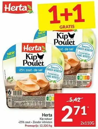 Intermarché Herta kip natuur aanbieding