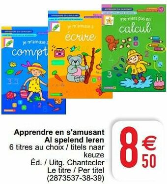 Cora Apprendre en s`amusant al spelend leren aanbieding