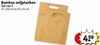 Kruidvat Bamboe snijplanken set van 2 aanbieding