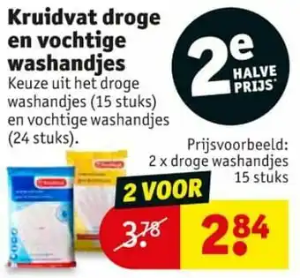 Kruidvat Droge washandjes aanbieding