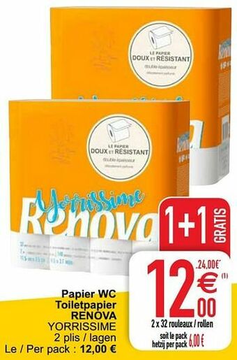 Cora Papier wc toiletpapier renova yorrissime aanbieding