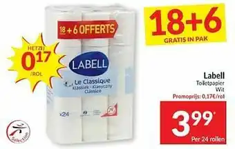 Intermarché Labell toletpapier wit aanbieding