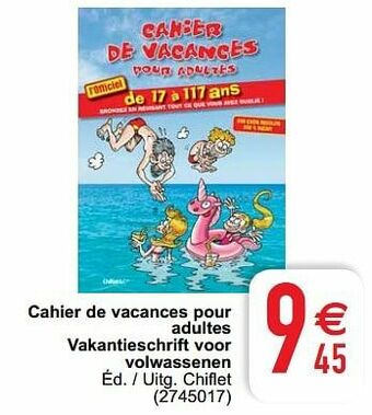 Cahier de vacances pour adultes vakantieschrift voor volwassenen
