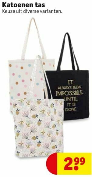 Kruidvat Katoenen tas aanbieding