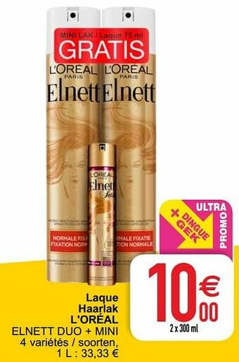 Cora Laque haarlak l`oréal elnett duo + mini aanbieding