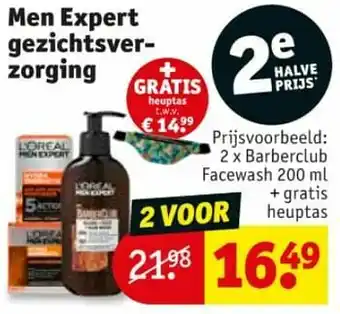 Kruidvat Barberclub facewash + gratis heuptas aanbieding