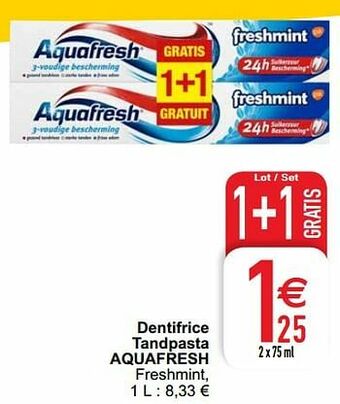 Cora Dentifrice tandpasta aquafresh aanbieding
