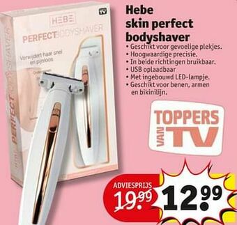 Kruidvat Hebe skin perfect bodyshaver aanbieding