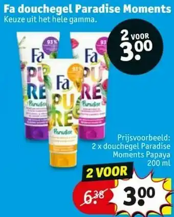 Kruidvat Douchegel paradise moments papaya aanbieding