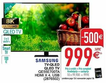 Cora Samsung tv-qled qled tv qe55e700ta aanbieding