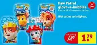 Paw patrol glove-a-bubbles