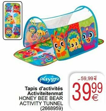 Cora Tapis d`activités activiteitenmat honey bee bear activity tunnel aanbieding