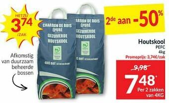 Intermarché Houtskool pefc aanbieding