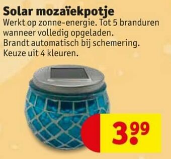 Kruidvat Solar mozaïekpotje aanbieding