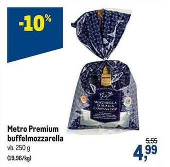 Makro Metro premium buffelmozzarella aanbieding