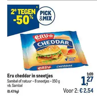 Eru cheddar in sneetjes