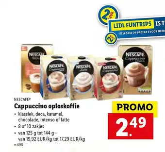 Lidl Nescafe cappuccino oploskoffie aanbieding