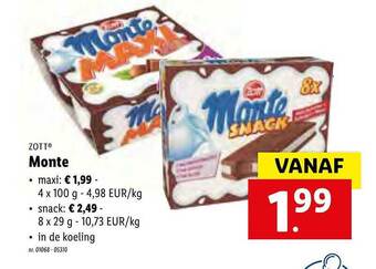 Lidl Zott monte aanbieding