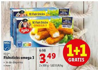 Lidl Iglo fishsticks omega 3 aanbieding