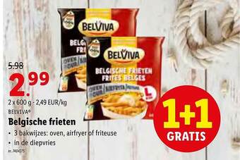 Lidl Belviva belgische frieten aanbieding