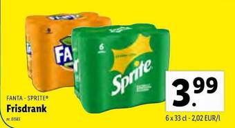 Lidl Fanta - sprite frisdrank aanbieding