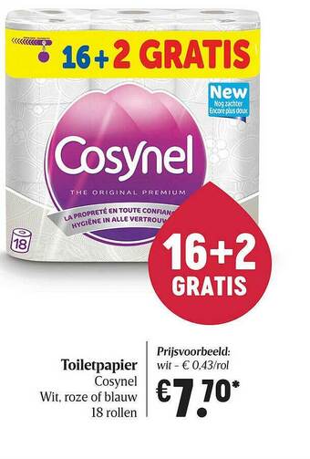 Delhaize Toiletpapier cosynel aanbieding