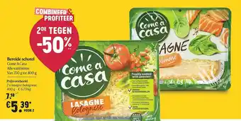 Delhaize Bereide schotel come a casa aanbieding