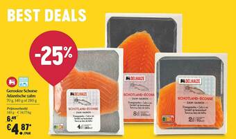 Delhaize Gerookte schotse atlantische zalm aanbieding