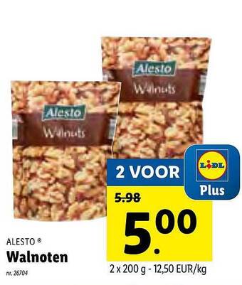 Lidl Alesto Walnoten aanbieding