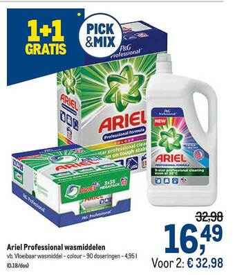 Makro Ariel Professional Wasmiddelen aanbieding