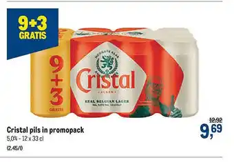 Makro Cristal Pils In Promopack aanbieding