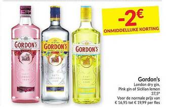 Intermarché Gordon's London Dry Gin aanbieding